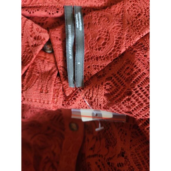 Anthropologie Lace Button-Down - New Size Small - Picture 5 of 6